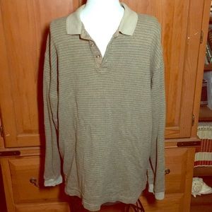 EUC CLAIBORNE MENS LONG SLEEVED POLO SHIRT